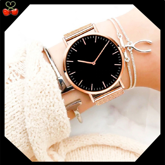 Mary's Cherries Boutique Accessories - LAST ONE 😱 GLAM Stainless Steal Quartz Watch